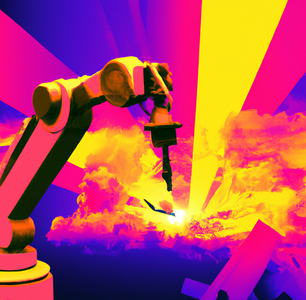 Industrial Robot Arm Explosion