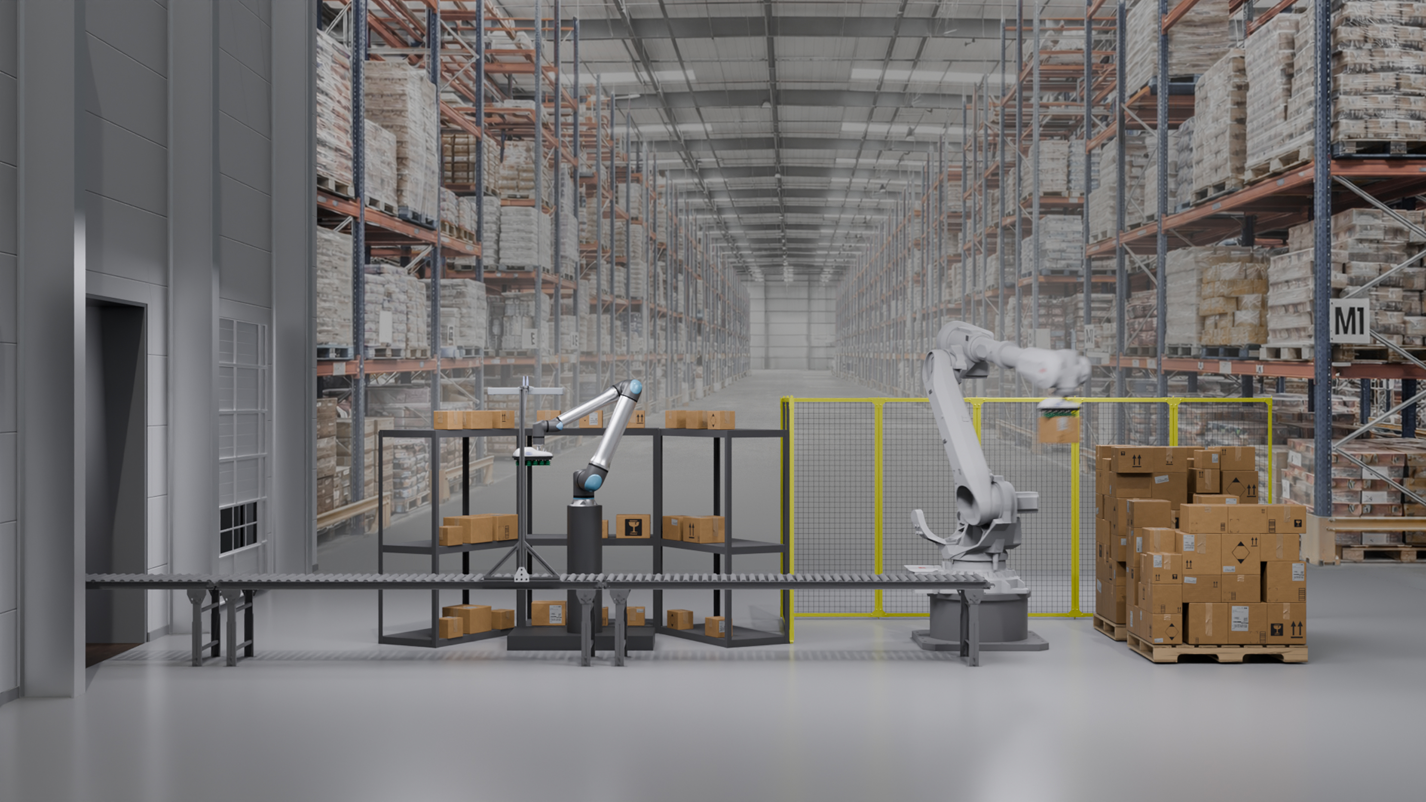 Palletizer in warehouse